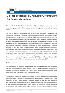 Call for evidence: EU regulatory framework for financial services