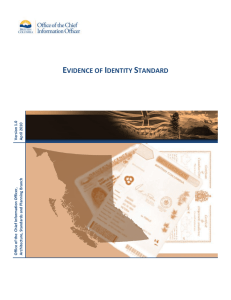 Evidence of Identity Standard - Province of British Columbia