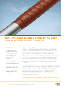 high voltage busbar insulation tape