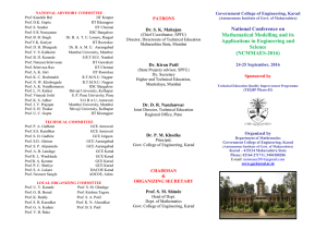 Brochure - National Conference on Mathematical Modelling and its