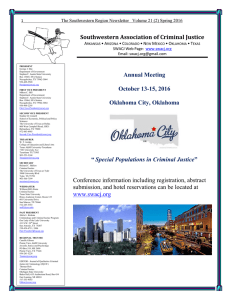 Annual Meeting October 13-15, 2016 Oklahoma City, Oklahoma
