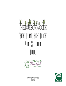 “Right Plant, Right Place” Plant Selection Guide