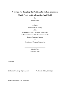 A System for Detecting the Position of a Molten