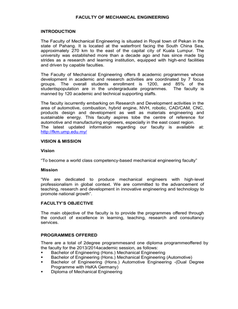 Prospectus 14 15 Fkm Universiti Malaysia Pahang