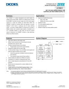 ZLPM8011 Summary Features Applications System Diagram