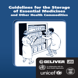 Guidelines for the Storage of Essentials Medicines and
