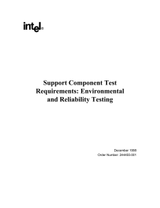 Support Component Test Requirements: Environmental and