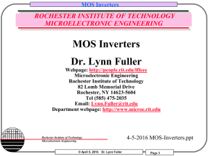 MOS-Inverter - RIT - Rochester Institute of Technology