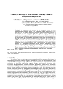 Laser spectroscopy of finite size and covering effects in