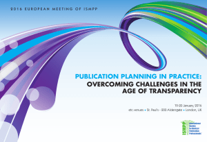 PUBLICATION PLANNING IN PRACTICE: OVERCOMING