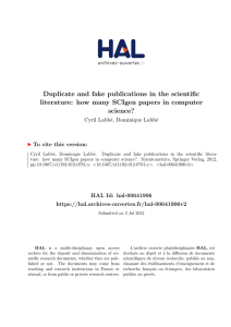 Duplicate and fake publications in the scientific literature: how
