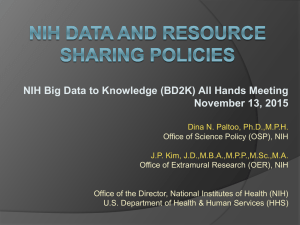 NIH Data and Resource Sharing Policies