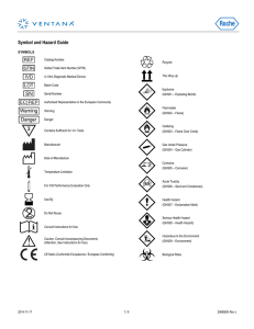 Symbol and Hazard Guide - Ventana Product Document Library