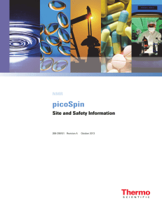 picoSpin Site and Safety Information