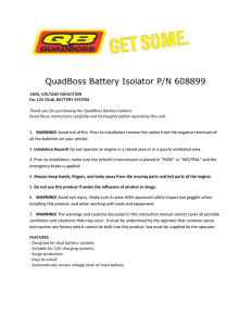 QuadBoss Battery Isolator P/N 608899