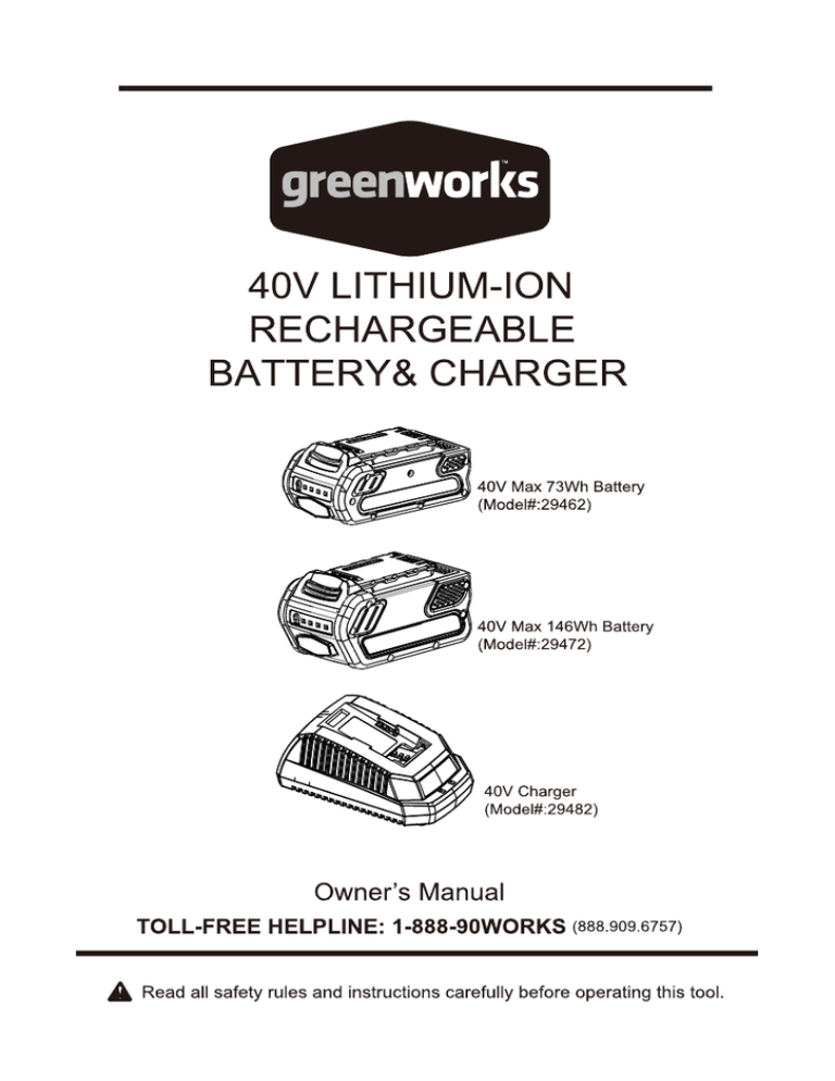 BATTERY - GreenWorks