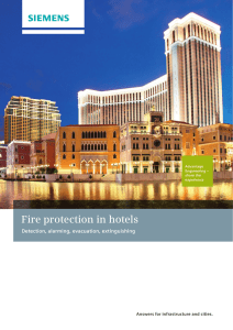 Fire protection in hotels - Center