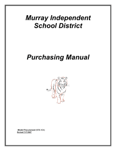 Murray Independent School District Purchasing Manual