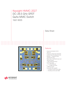 Keysight HMMC-2027 DC–26.5 GHz SPDT GaAs MMIC Switch