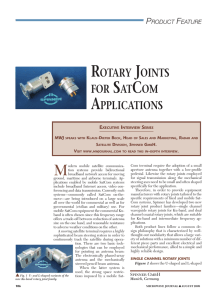 RotaRy Joints foR satCom appliCations