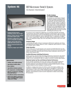 System 46 R/F Microwave Switch System Data Sheet