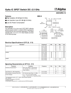 GaAs IC SPDT Switch DC–2.5 GHz