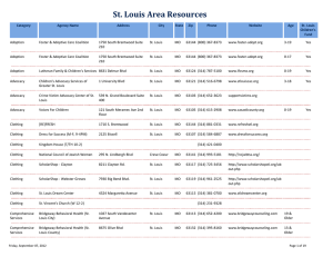 St. Louis Area Resources