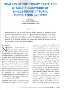 scaling of the steady state and stability behaviour of single