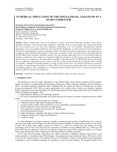 numerical simulation of the single-phase, cold flow in a