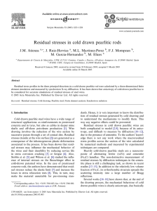 Residual stresses in cold drawn pearlitic rods