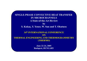 SINGLE-PHASE CONVECTIVE HEAT TRANSFER IN
