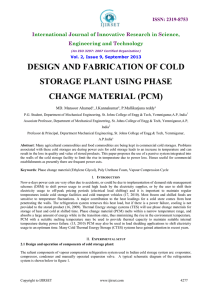 design and fabrication of cold storage plant using phase