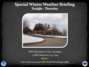 NWS Peachtree City, Georgia 4 PM February 24, 2015 Slides: www