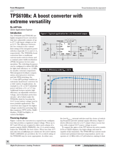 TPS6108x: A boost converter with extreme