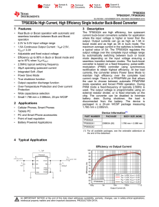 TPS63024 Highest Efficiency 1A Single Inductor Buck