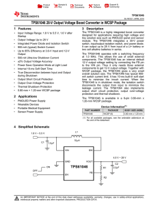 28-V Output Voltage Boost Converter in WCSP Package