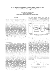 DC-DC Boost Converter with Constant Output Voltage for