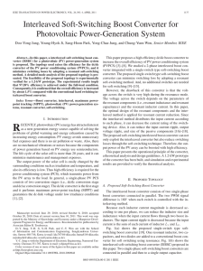 Interleaved Soft-Switching Boost Converter for Photovoltaic Power