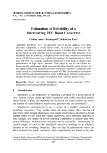 Estimation of Reliability of a Interleaving PFC Boost Converter