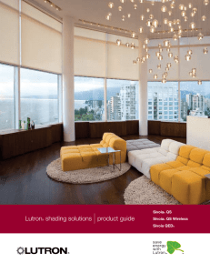 Lutron® shading solutions |product guide