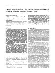 Estrogen Receptor (ER ) - Clinical Cancer Research