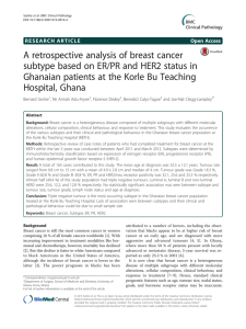 A retrospective analysis of breast cancer subtype based on ER/PR