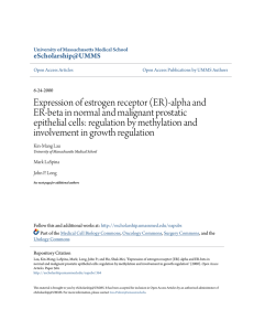 Expression of estrogen receptor (ER)