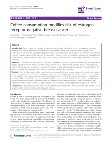 Coffee consumption modifies risk of estrogen