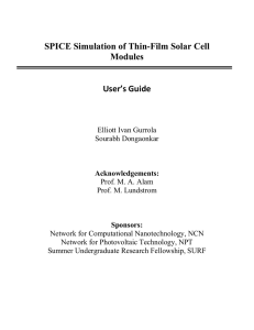 SPICE Simulation of Thin-Film Solar Cell Modules