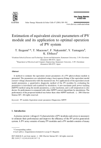 Estimation of equivalent circuit parameters of PV module and its