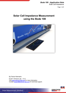 Solar Cell Impedance Measurements using the Bode 100