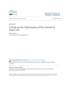 A Study on the Optimization of Dye-Sensitized Solar Cells