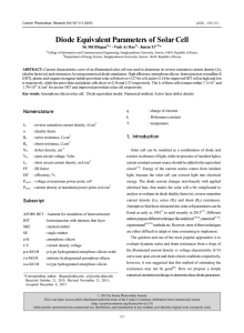 Diode Equivalent Parameters of Solar Cell
