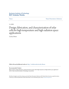 Design, fabrication, and characterization of solar cells for high
